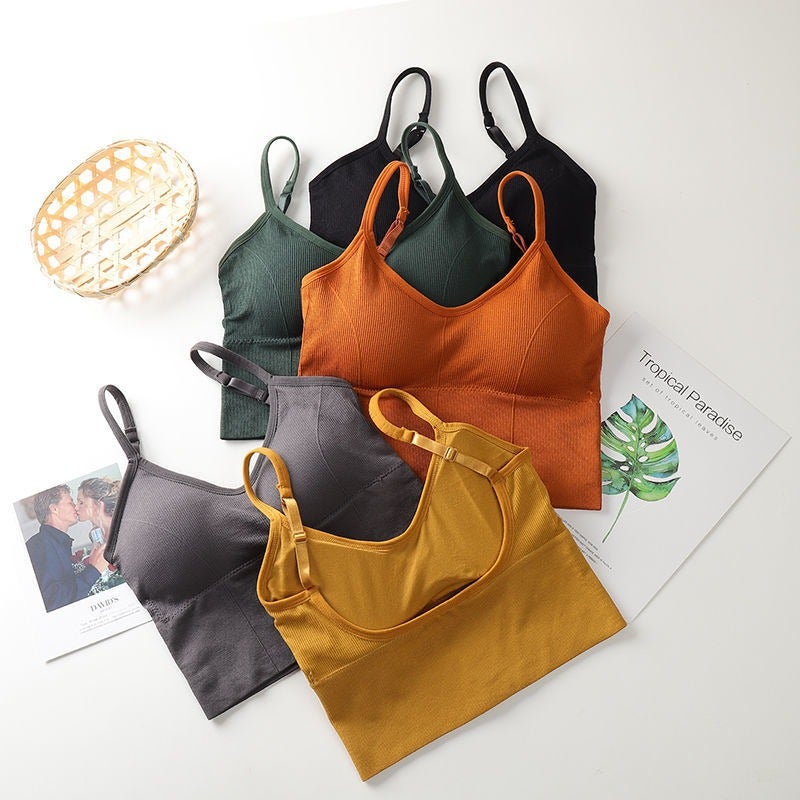 Trendy Influencer-Style U-Shaped Strapless Bandeau Push-Up Wireless Fashion Comfortable Elastic Sports Bra - Image 3